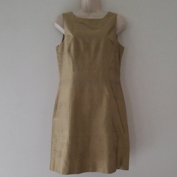 Donna Ricco NY Gold Silk Formal Party Dress Size 8 - Picture 4 of 8